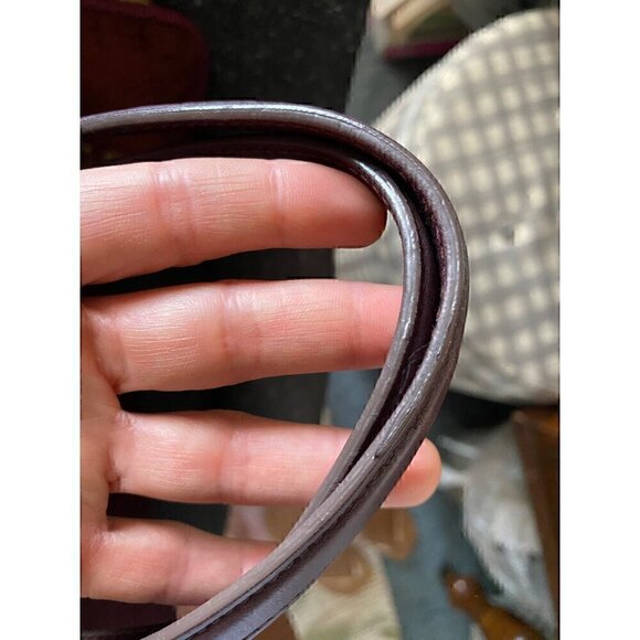 Anya Hindmarch Ebury Smiley Shopper Tote Small Leather Burgundy Perforated $1295 - Picture 13 of 15